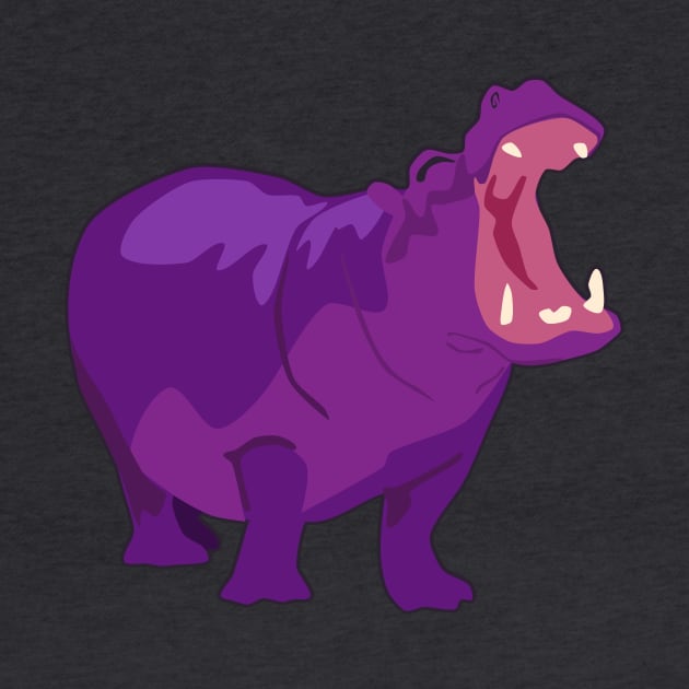 Purple Hippo by LyddieDoodles